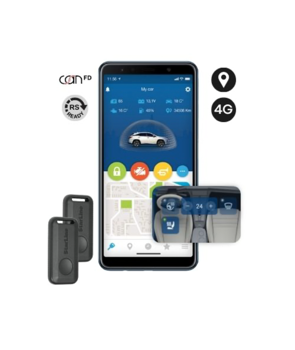אזעקה לרכב חכמה StarLine S9v3 - התנעה מרחוק ושליטה מהנייד 4G